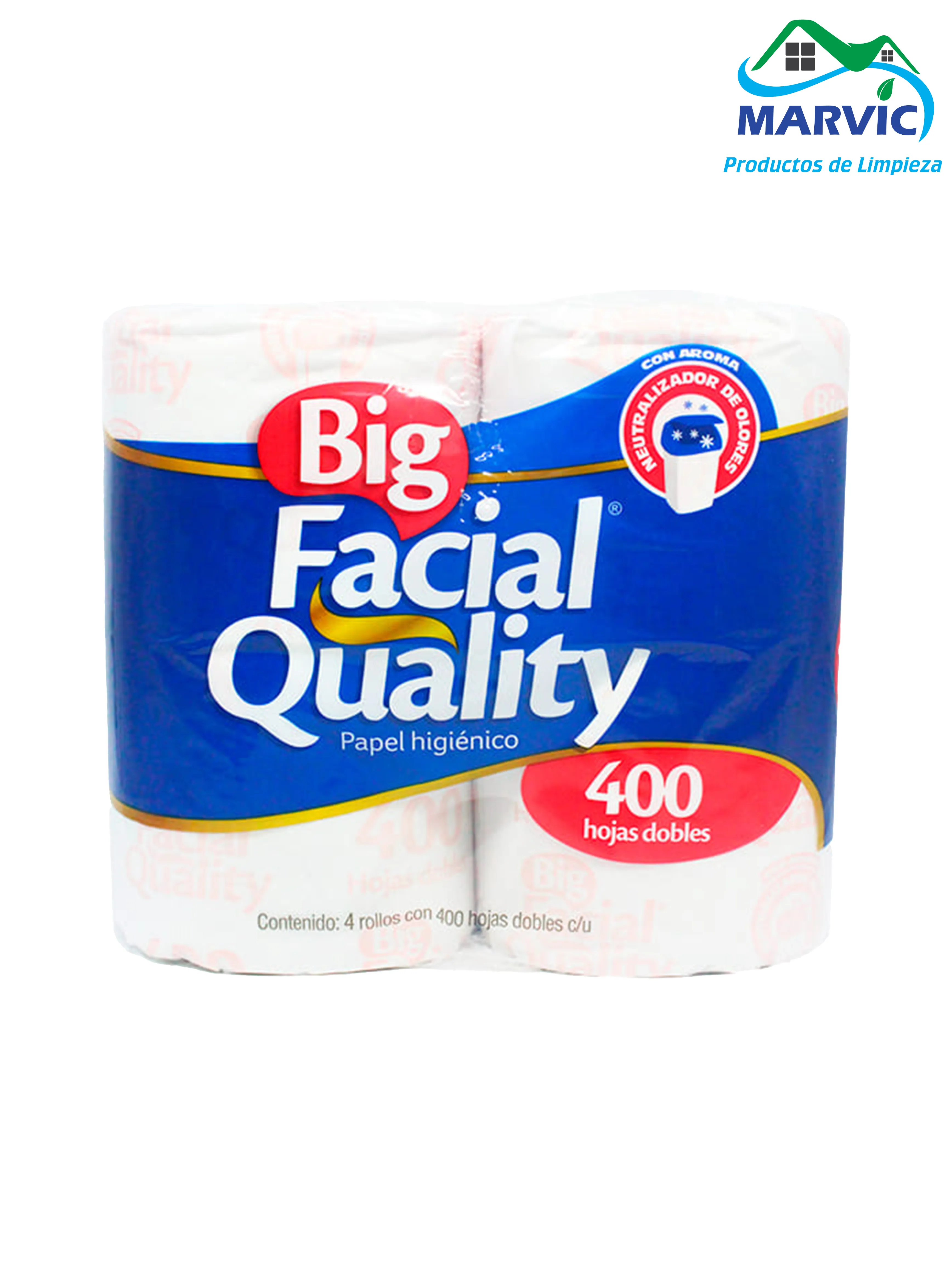 Marvic - Papel Higiénico Big Facial Paq/4pz